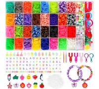 UUEMB 3600+ Loom Bands Kit, 32 Colors Loom Bands for DIY Refill Bracelet Making Craft Kits, Loom Twist Bands with More Accessories in 40 Grids Case for Party, Xmas Gift Birthday Gift