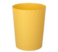UUJOLY Plastic Small Trash Can Wastebasket, Garbage Container Basket for Bathrooms, Laundry Room, Kitchens, Offices, Kids Rooms, Dorms, (Yellow, 1.8 Gallon)
