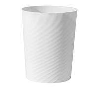 UUJOLY Plastic Small Trash Can Wastebasket, Garbage Container Basket for Bathrooms, Laundry Room, Kitchens, Offices, Kids Rooms, Dorms, (White, 1.8 Gallon)