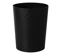 UUJOLY Plastic Small Trash Can Wastebasket, Garbage Container Basket for Bathrooms, Laundry Room, Kitchens, Offices, Kids Rooms, Dorms, (Black, 1.8 Gallon)