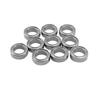 Uulooat 10pcs Miniature Sealed Metal Shielded Metric Radial Ball Bearing Model: MR85-ZZ 5x8x2.5Mm