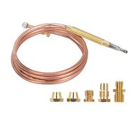 Uulooat Universal Gas Stove Thermocouple with 5Pcs Nuts Heating Gas Burner Replacement Thermocouple Adaptor