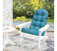 UUluhao Outdoor Waterproof Seat Cushion with Elasticity Band Waterproof Teal Blue Thicken Tufted Patio Lawn Chair Cushions for Adirondack Chairs and Rocking Chair,43 * 20 * 3.9"