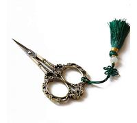 UUMFP Vintage Sewing Scissors, Antique Alloy Tassel Small Craft Scissors, Fabric Scissors for Embroidery, Cross Stitch, Needlework, Crafting, Art Work and DIY (Color : Color 4)