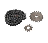 UUNPODDO 420 19T Front Engine Sprockets, 420 Chain Kit with 10 Tooth Rear Sprocket, Steel 420 Sprocket Chain Set for Off Road ATVs and Motocross Bikes
