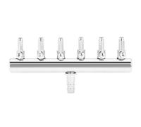 UUNPODDO 6 - Way Aquarium Air Flow Control Lever Valve Distributor, Stainless Steel Fish Tank Splitter, Adjustable Air Volume with Flow Control Valve, Oxygen Pump Accessories for Aquarium a