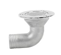 UUNPODDO Boat Deck Drain 90 Degree Elbow, Stainless Steel Marine Deck Drain, 316 Stainless Steel Split Floor Drain with Mirror Polished Surface, for Fishing Boat Yacht and Marine Applicatio (32MM)