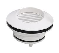 UUNPODDO Boat Deck Drain with Triple Seal Design, ABS Plastic Deck Floor Drain Scupper, Removable Filter Screen for Easy Cleaning, Sandproof Threads to Prevent Blocking, Suitable for Yachts (White)