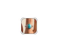 Uunuuo Western Rings Western Jewelry for Women Chunky Gold Turquoise Rings Rhinestone Statement Ring Vintage Jewelry Boho Country Concert Outfits Accessories Gifts, 7 UK, Metal, No Gemstone