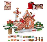 Uuoeebb 100 Pcs Magnetic Building Blocks - Build Magnet World Set with Christmas Snow Magnetic Tiles, Magnet Building Cubes for Kids 3+, Construction Montessori Toys Game for Kids Ages 3 4 5 6 7 8
