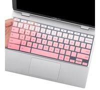 UUONDO Keyboard Cover for 14" ASUS Chromebook CX1/C434 C434TA 2-in-1 Touchscreen, C302 C302CA, C423/C425TA/C433TA/C523NA Chromebook Skin - Gradient Pink