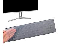 UUONDO Keyboard Cover for HP Pavilion 27-inch & 24-inch All-in-One Desktops & Wireless Keyboard - Clear, Silicone, Water Resistant, Dust Proof