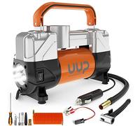 UUP Tire Inflator Air Compressor, 150PSI 12V DC Double Cylinders Heavy Duty Portable Air Pump w/Emergency LED Light for Truck, SUV, Car, RV