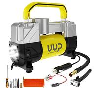 UUP Tire Inflator Air Compressor, 150PSI 12V DC Double Cylinders Heavy Duty Portable Air Pump w/Emergency LED Light for Truck, SUV, Car, RV