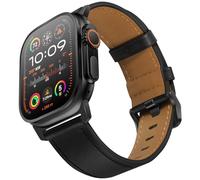 UUPWPOKT Genuine Grain Leather Strap Compatible with Apple Watch Ultra 2/Ultra 49mm 46mm 45mm 44mm 42mm 41mm 40mm 38mm Men Women iWatch Ultra Series 10 9 8 7 6, 38mm/40mm/41mm/42mm-Series 10, Leather,