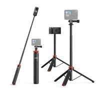UURig Extendable Selfie Stick Tripod for GoPro Max Hero 10 9 8 7 6 5 4, DJI Osmo Action, Insta 360 One R and More Action Camera(50.7'')
