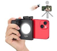 UURIG PH-14 Smartphone Camera Shutter Handle Grip w Detachable Wireless Bluetooth Remote Control,Three-Gear Adjustable Fill Light for iPhone Samsung Google OnePlus Phones Video/Photo Shooting