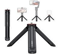 UURIG TP05 Extendable Mini Camera Tripod, Portable Selfie Stick Handle Grip Desktop Webcam Tripod with 1/4" Screw for DSLR Camera Webcam Phone Holder Selfie Stick Vlog Tripod