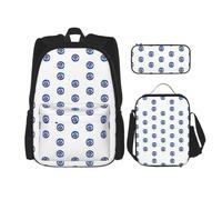 Uusnwaa 3pcs Evil Eyes. Print School Backpack Set,Large Capacity Water Resistant Laptop Backpack with Insulated Lunch Bag & Pencil Case for Middle School Teens Back to School Supplies