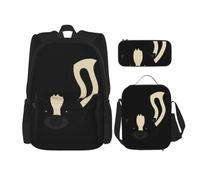 Uusnwaa 3pcs Skunk Print School Backpack Set,Large Capacity Water Resistant Laptop Backpack with Insulated Lunch Bag & Pencil Case for Middle School Teens Back to School Supplies