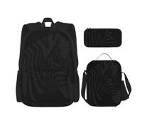 Uusnwaa 3pcs Zebra Print School Backpack Set,Large Capacity Water Resistant Laptop Backpack with Insulated Lunch Bag & Pencil Case for Middle School Teens Back to School Supplies