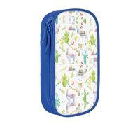 Uusnwaa Alpaca Llama Cactus Flag Mountain Print Pencil Case,Oxford Cloth Pencil Bag Storage Pouch,Multifunctional Pencil Pouch with Compartmens