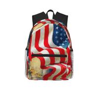 Uusnwaa American Usa Flag Eagle Art Print Laptop Rucksack For School Teens | Water Resistant Daypack,Padded Straps,Multiple Pockets,Fits 15.6 Laptop,Unisex College,Daily Commute,Office,Outdoor Casual