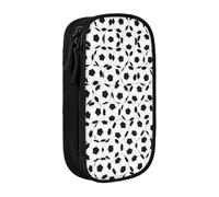 Uusnwaa Black and White Soccer Ball Pattern Print Pencil Case,Oxford Cloth Pencil Bag Storage Pouch,Multifunctional Pencil Pouch with Compartmens