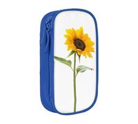 Uusnwaa Bloom Sunflower Print Pencil Case,Oxford Cloth Pencil Bag Storage Pouch,Multifunctional Pencil Pouch with Compartmens