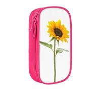 Uusnwaa Bloom Sunflower Print Pencil Case,Oxford Cloth Pencil Bag Storage Pouch,Multifunctional Pencil Pouch with Compartmens