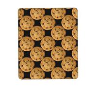 Uusnwaa Chocolate Cookie Print Mouse Pad,Non-Slip Rubber Base,Stitched Edges,Waterproof & Washable For Gaming Office Home Laptop