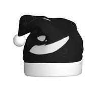 Uusnwaa Christmas Killer Whale Dolphin Ocean Print Hat,Unisex-Adult'S Santa Hat,Thicken Holiday Xmas Hat For New Year Festive Party