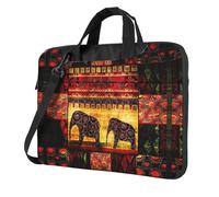 Uusnwaa Classic Slim Laptop African Elephant Patchwork Print Bag With Shoulder Strap And Handle,Ergonomic Briefcase And Messenger Bag