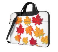 Uusnwaa Classic Slim Laptop Autumn Leaves Print Bag With Shoulder Strap And Handle,Ergonomic Briefcase And Messenger Bag