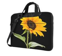 Uusnwaa Classic Slim Laptop Bloom Sunflower Print Bag With Shoulder Strap And Handle,Ergonomic Briefcase And Messenger Bag
