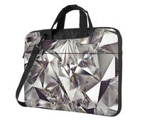 Uusnwaa Classic Slim Laptop Diamond Pattern Print Bag With Shoulder Strap And Handle,Ergonomic Briefcase And Messenger Bag