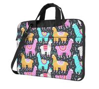 Uusnwaa Classic Slim Laptop Indian Alpaca Print Bag With Shoulder Strap And Handle,Ergonomic Briefcase And Messenger Bag