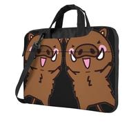 Uusnwaa Classic Slim Laptop Jumping Boar Animation Print Bag With Shoulder Strap And Handle,Ergonomic Briefcase And Messenger Bag