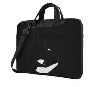 Uusnwaa Classic Slim Laptop Killer Whale Dolphin Ocean Print Bag With Shoulder Strap And Handle,Ergonomic Briefcase And Messenger Bag