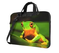 Uusnwaa Classic Slim Laptop Lovely Tree Frogs Print Bag With Shoulder Strap And Handle,Ergonomic Briefcase And Messenger Bag