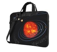 Uusnwaa Classic Slim Laptop Outer Space Galaxy Solar System Print Bag With Shoulder Strap And Handle,Ergonomic Briefcase And Messenger Bag