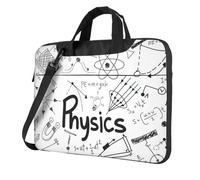 Uusnwaa Classic Slim Laptop Physics Print Print Bag With Shoulder Strap And Handle,Ergonomic Briefcase And Messenger Bag