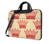 Uusnwaa Classic Slim Laptop Red Crown Print Bag With Shoulder Strap And Handle,Ergonomic Briefcase And Messenger Bag