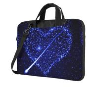 Uusnwaa Classic Slim Laptop Shooting Star Heart Print Bag With Shoulder Strap And Handle,Ergonomic Briefcase And Messenger Bag