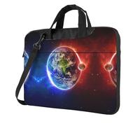 Uusnwaa Classic Slim Laptop Space Planet Earth Print Bag With Shoulder Strap And Handle,Ergonomic Briefcase And Messenger Bag