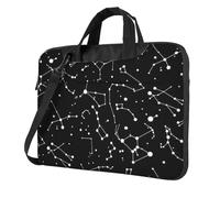Uusnwaa Classic Slim Laptop Starry Divination Constellation Print Bag With Shoulder Strap And Handle,Ergonomic Briefcase And Messenger Bag