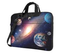 Uusnwaa Classic Slim Laptop Universe Galaxy Outer Space Print Bag With Shoulder Strap And Handle,Ergonomic Briefcase And Messenger Bag