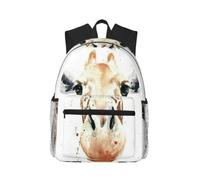 Uusnwaa Clever Giraffe Print Laptop Rucksack For School Teens