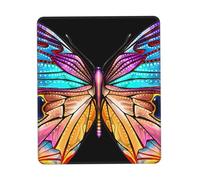 Uusnwaa Colorful Butterfly Print Mouse Pad,Non-Slip Rubber Base,Stitched Edges,Waterproof & Washable For Gaming Office Home Laptop