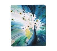 Uusnwaa Cute Peacock Print Mouse Pad,Non-Slip Rubber Base,Stitched Edges,Waterproof & Washable For Gaming Office Home Laptop
